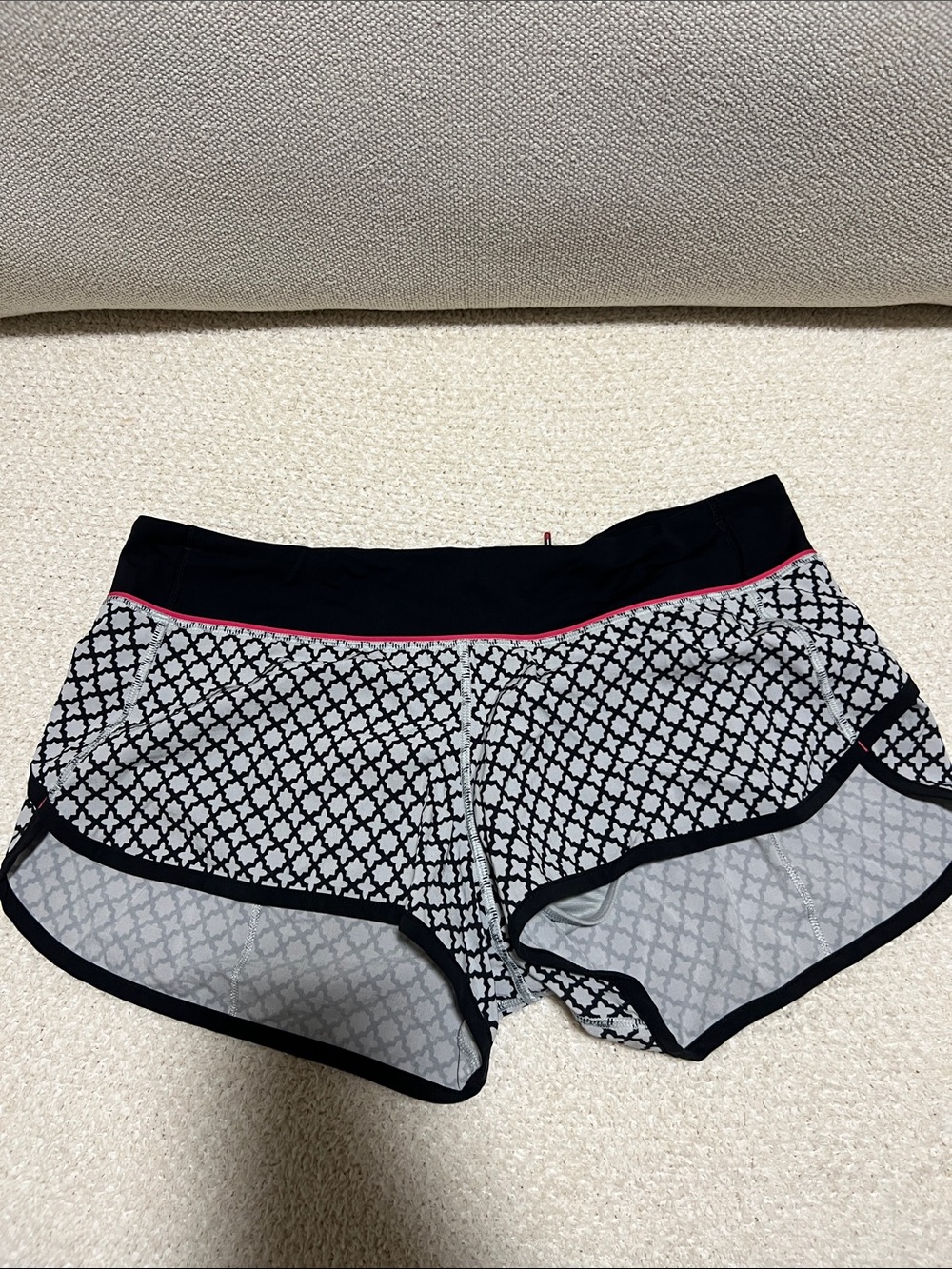lululemon athletica Black Shorts with Light Gray Lining
